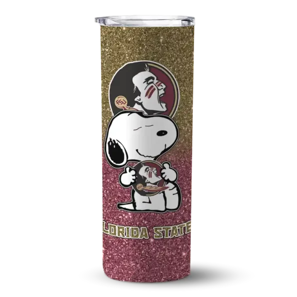 custom florida state seminoles snoopy attitude garnet skinny tumbler best selling