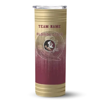 Custom Florida State Seminoles Swirl Texture Garnet Skinny Tumbler