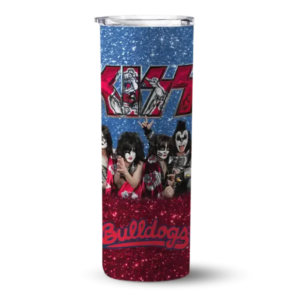custom fresno state bulldogs kiss band blue skinny tumbler best selling