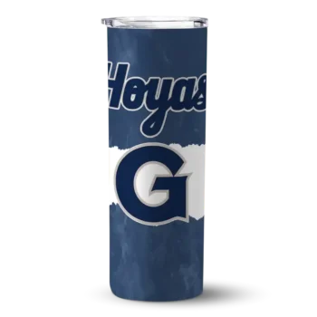 Custom Georgetown Hoyas Torn Band Blue White Skinny Tumbler