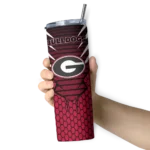 custom-georgia-bulldogs-chevron-stripes-red-skinny-tumbler-best-selling.webp