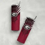 custom-georgia-bulldogs-chevron-stripes-red-skinny-tumbler-best-selling.webp