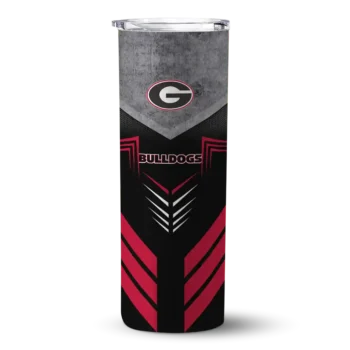 Custom Georgia Bulldogs Hexagon Honeycomb Red Black Skinny Tumbler