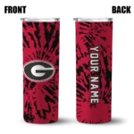 custom-georgia-bulldogs-metallic-grid-red-skinny-tumbler-best-selling.webp