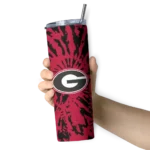 custom-georgia-bulldogs-metallic-grid-red-skinny-tumbler-best-selling.webp