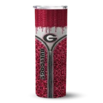 custom-georgia-bulldogs-sparkle-drip-red-skinny-tumbler-best-selling-1.webp