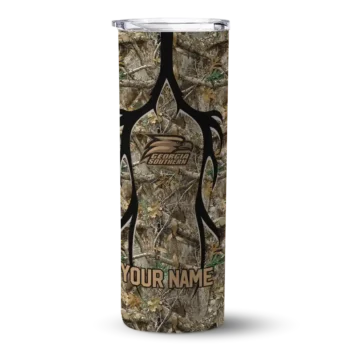 Custom Georgia Southern Eagles Antler Flow Camo Skinny Tumbler