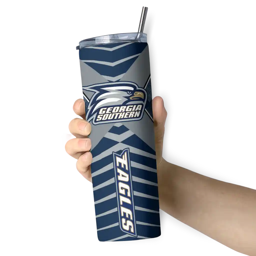 custom-georgia-southern-eagles-camo-texture-blue-skinny-tumbler-premium-grade.webp