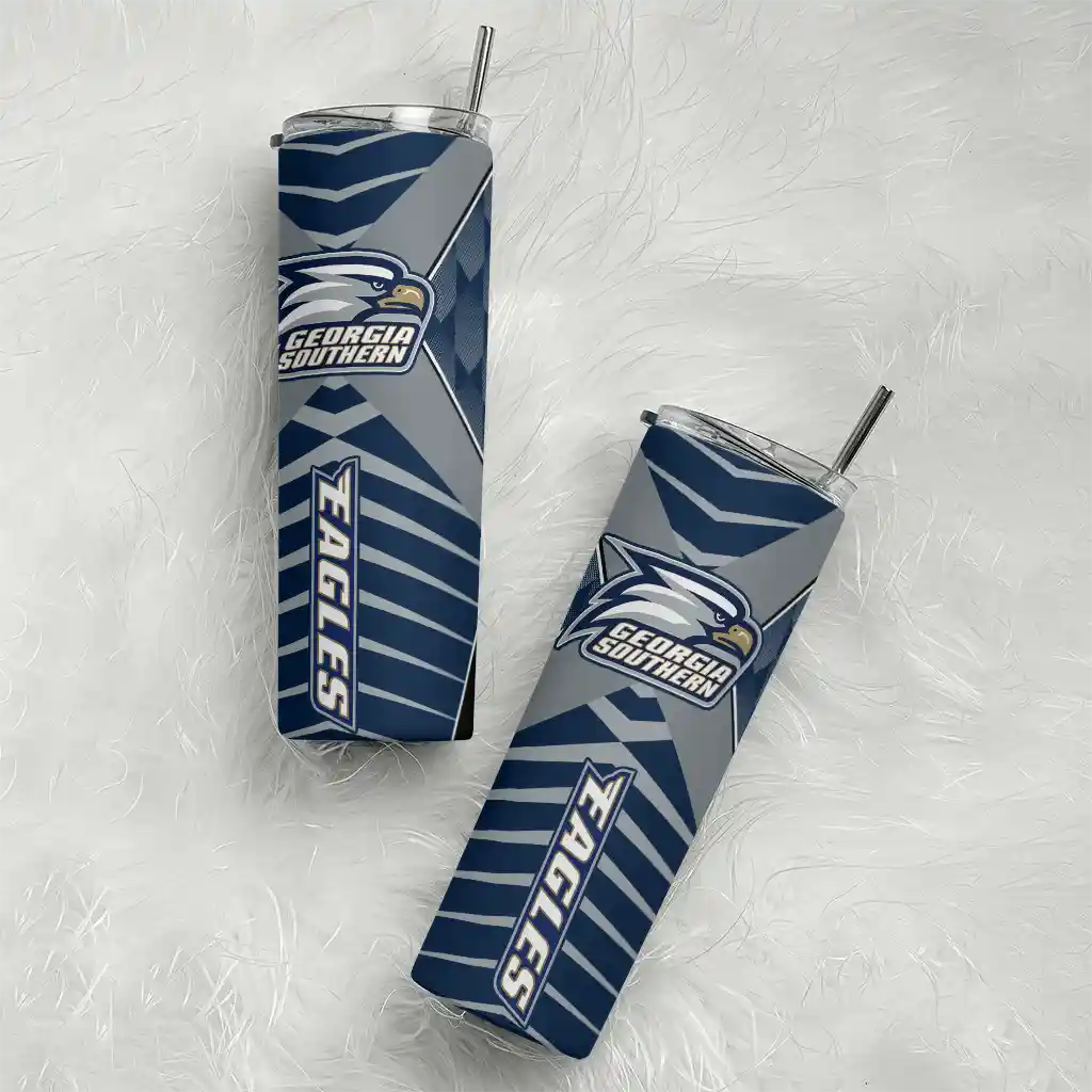 custom-georgia-southern-eagles-camo-texture-blue-skinny-tumbler-top-rated.webp