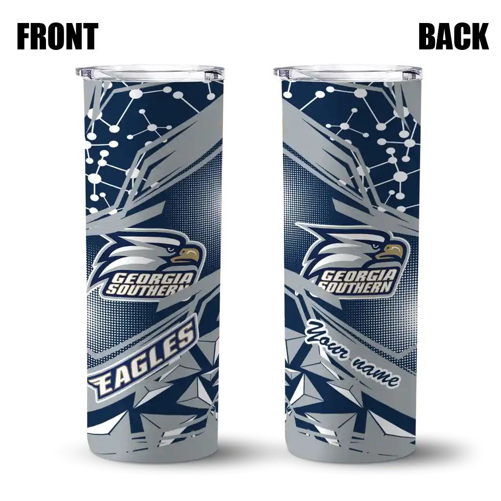 custom-georgia-southern-eagles-helmet-clash-blue-skinny-tumbler-fashion-forward.webp