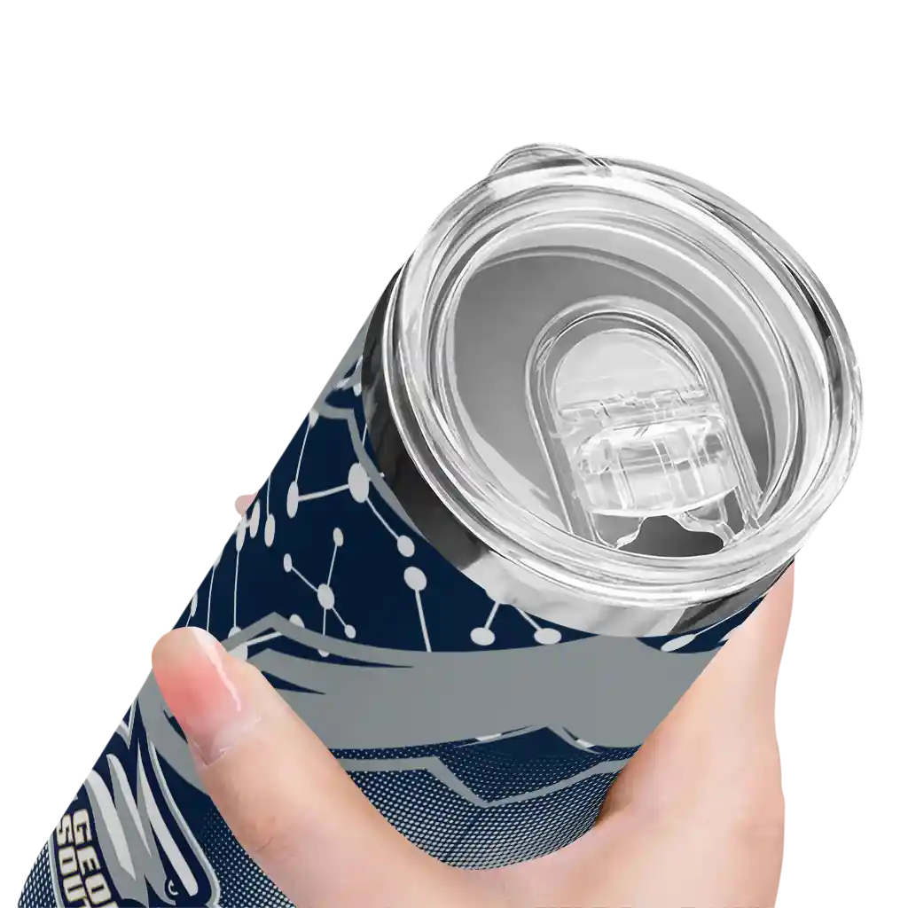 custom-georgia-southern-eagles-helmet-clash-blue-skinny-tumbler-high-quality.webp