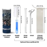 custom georgia southern eagles kiss band grey skinny tumbler best selling 1 4.webp