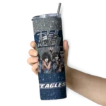custom georgia southern eagles kiss band grey skinny tumbler best selling 1 4.webp