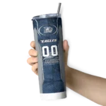 custom-georgia-southern-eagles-stacked-diamond-blue-skinny-tumbler-best-selling.webp