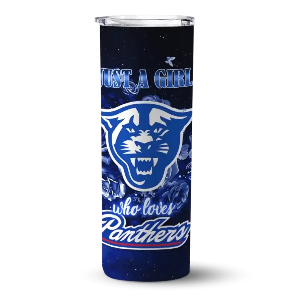 custom georgia state panthers rose romance blue black skinny tumbler best selling 1