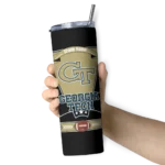 custom georgia tech yellow jackets helmet belt gold black skinny tumbler best selling 1 1.webp