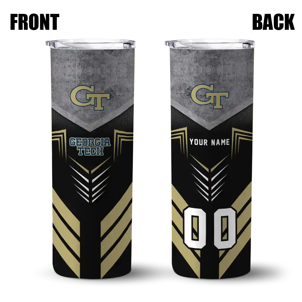 custom-georgia-tech-yellow-jackets-hexagon-honeycomb-gold-black-skinny-tumbler-fashion-forward.webp