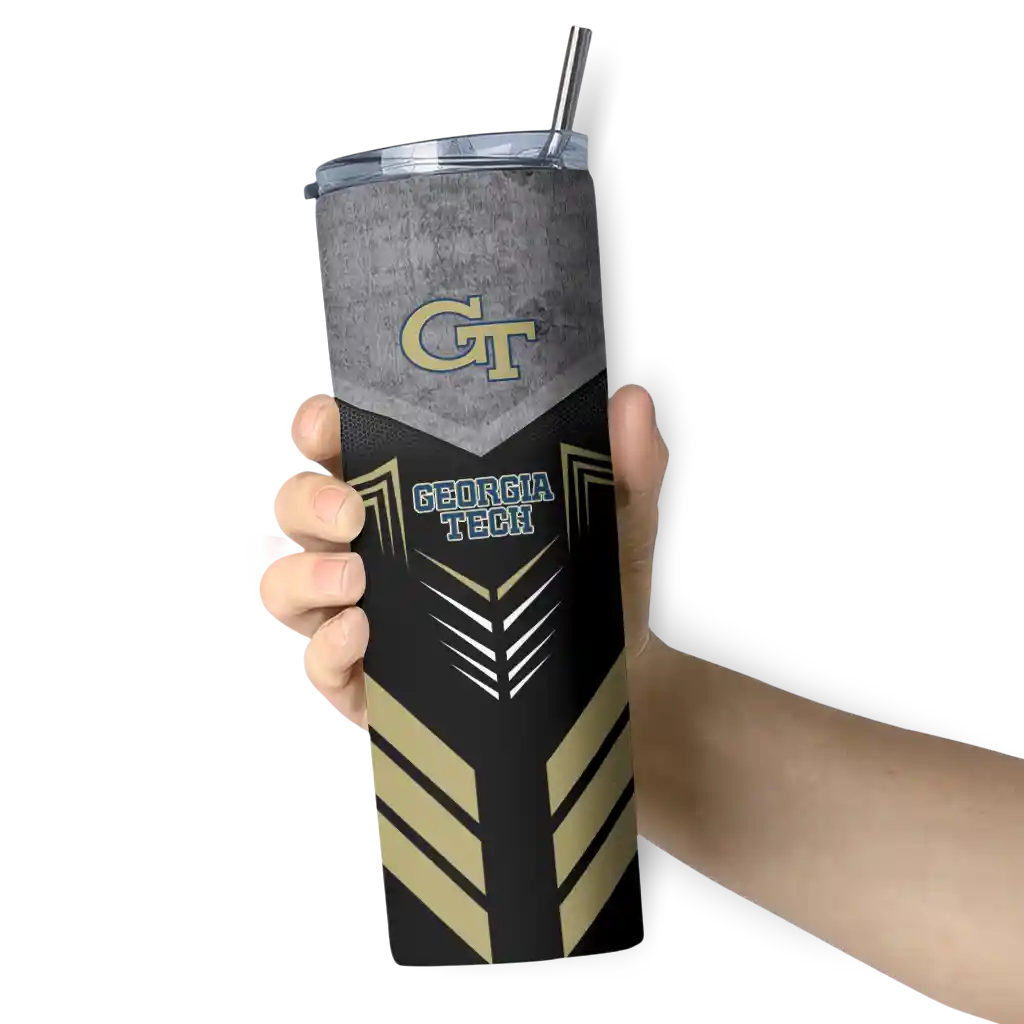 custom-georgia-tech-yellow-jackets-hexagon-honeycomb-gold-black-skinny-tumbler-premium-grade.webp
