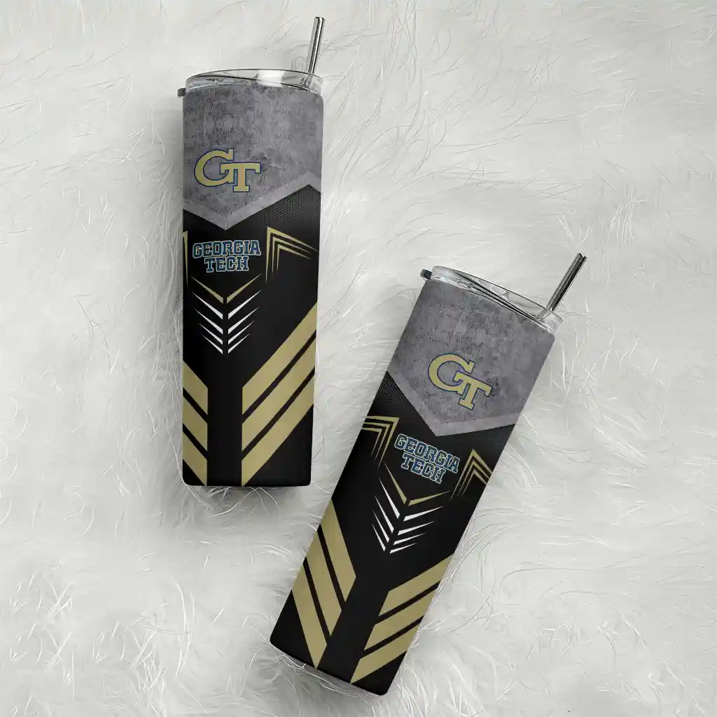 custom-georgia-tech-yellow-jackets-hexagon-honeycomb-gold-black-skinny-tumbler-top-rated.webp