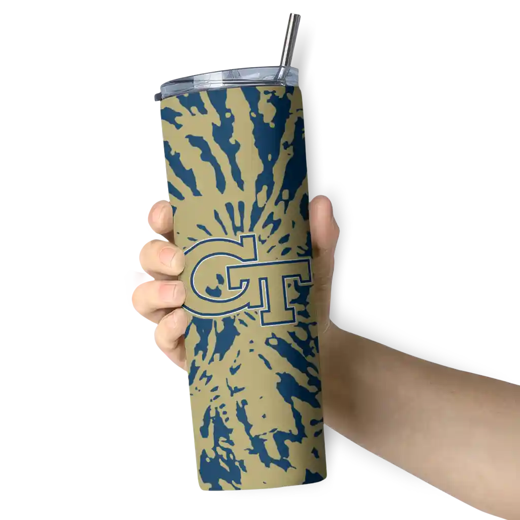 custom-georgia-tech-yellow-jackets-metallic-grid-gold-skinny-tumbler-premium-grade.webp