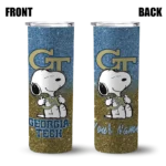 custom georgia tech yellow jackets snoopy attitude gold skinny tumbler best selling 1 1 6.webp