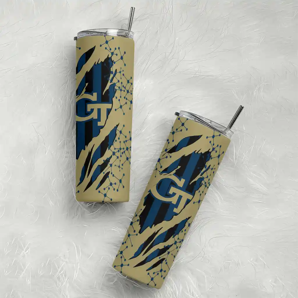 custom-georgia-tech-yellow-jackets-star-pop-gold-black-skinny-tumbler-top-rated.webp