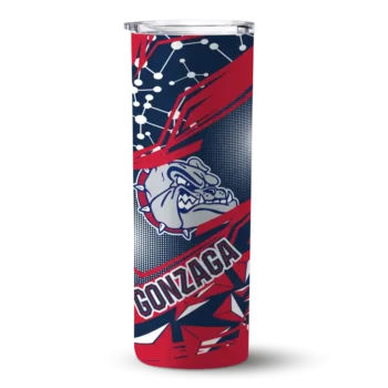 Custom Gonzaga Bulldogs Helmet Clash Blue Skinny Tumbler