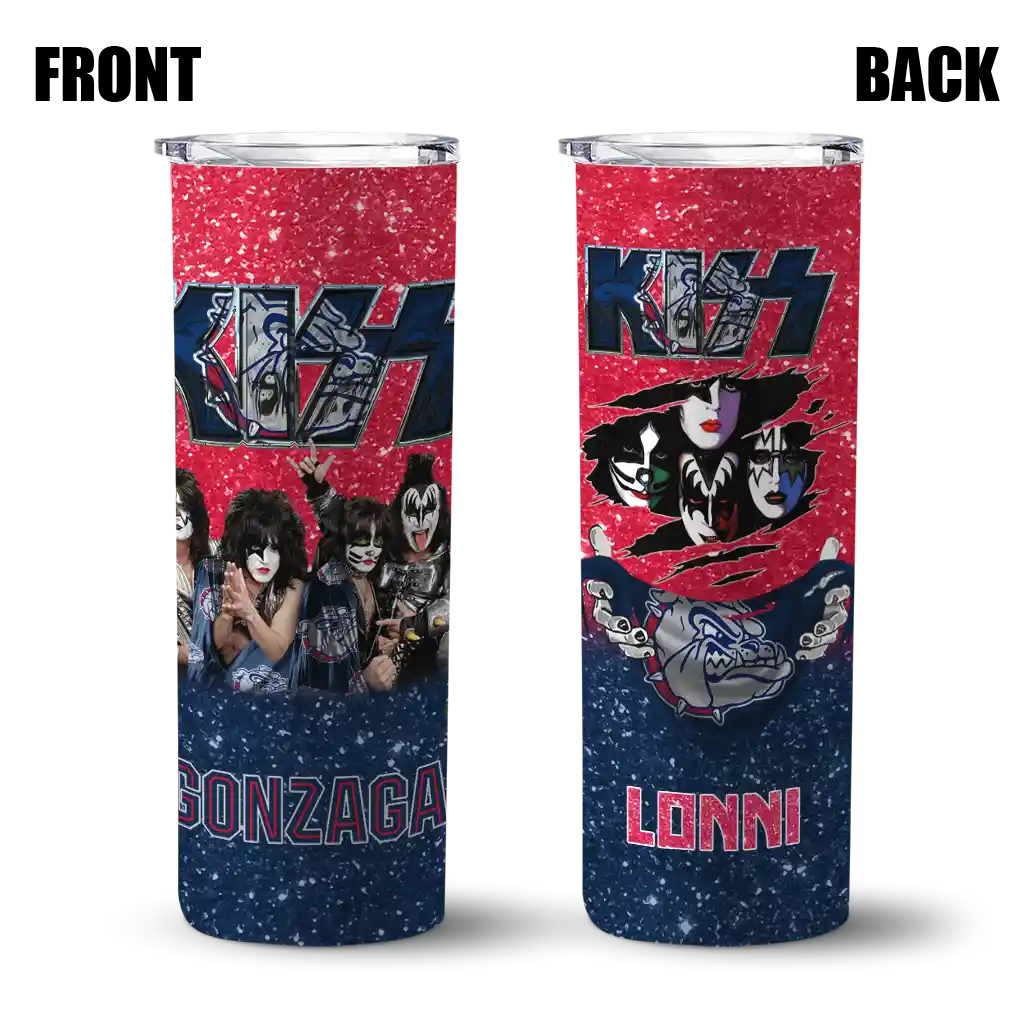 custom-gonzaga-bulldogs-kiss-band-red-skinny-tumbler-fashion-forward-1.webp