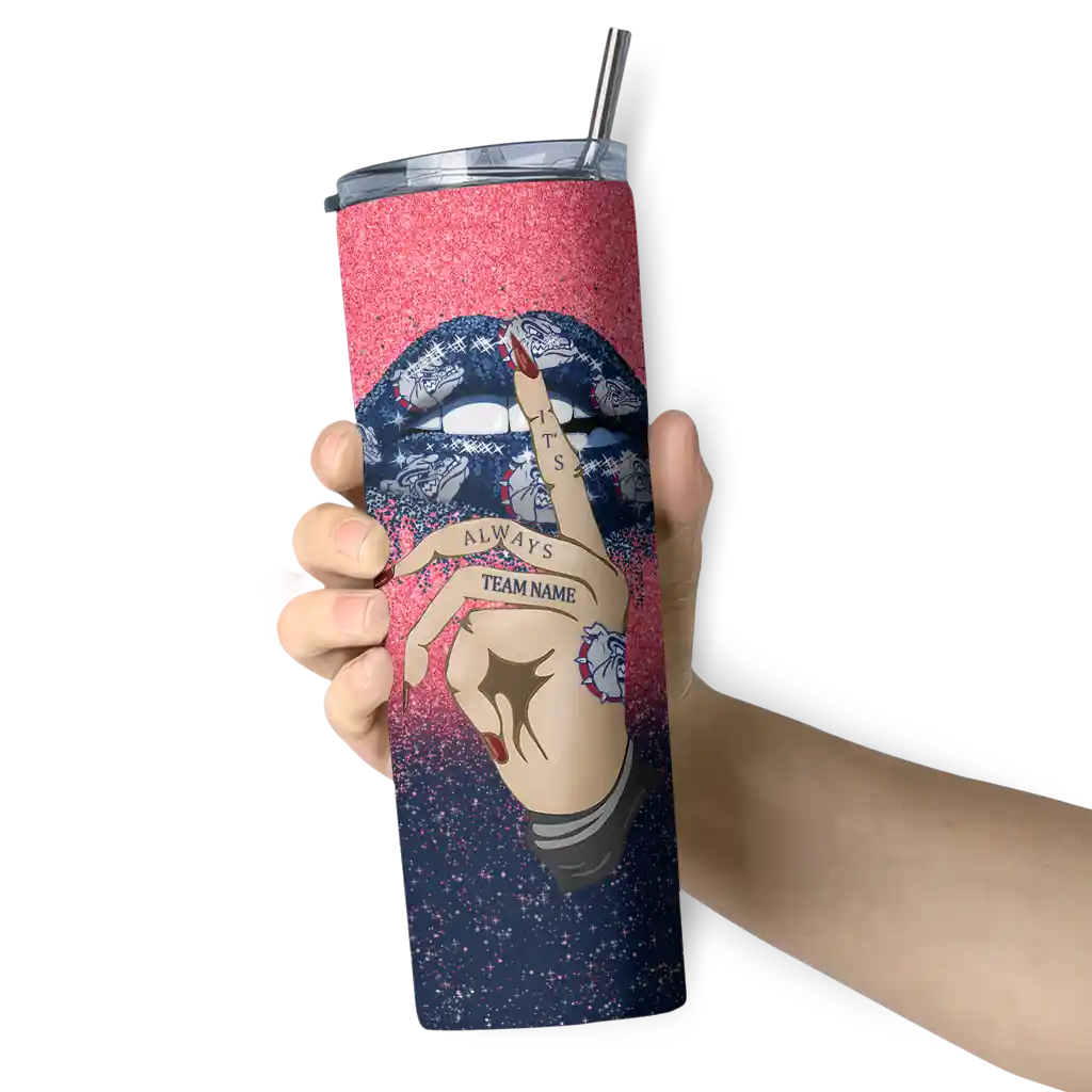 custom-gonzaga-bulldogs-sparkle-lips-blue-skinny-tumbler-premium-grade.webp