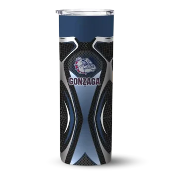 Custom Gonzaga Bulldogs Superman Emblem Blue Black Skinny Tumbler