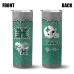 custom-hawaii-rainbow-warriors-pixel-fade-green-skinny-tumbler-best-selling-2.webp