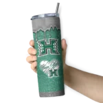 custom-hawaii-rainbow-warriors-pixel-fade-green-skinny-tumbler-best-selling-2.webp
