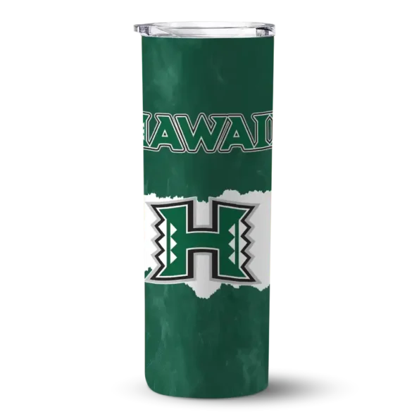 custom hawaii rainbow warriors torn band green white skinny tumbler best selling