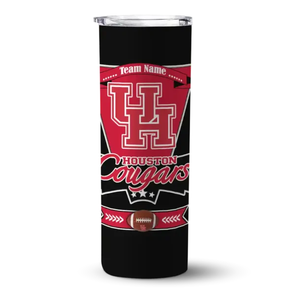custom houston cougars helmet belt red black skinny tumbler best selling 1