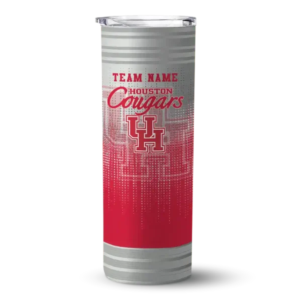 custom houston cougars swirl texture red skinny tumbler best selling