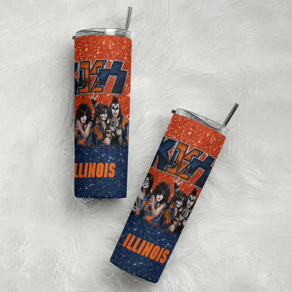 custom-illinois-fighting-illini-kiss-band-orange-skinny-tumbler-top-rated.webp