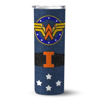 Custom Illinois Fighting Illini Star Cluster Blue Skinny Tumbler