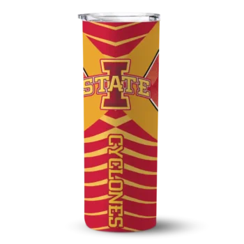 Custom Iowa State Cyclones Camo Texture Red Skinny Tumbler