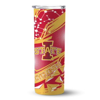 Custom Iowa State Cyclones Helmet Clash Red Skinny Tumbler