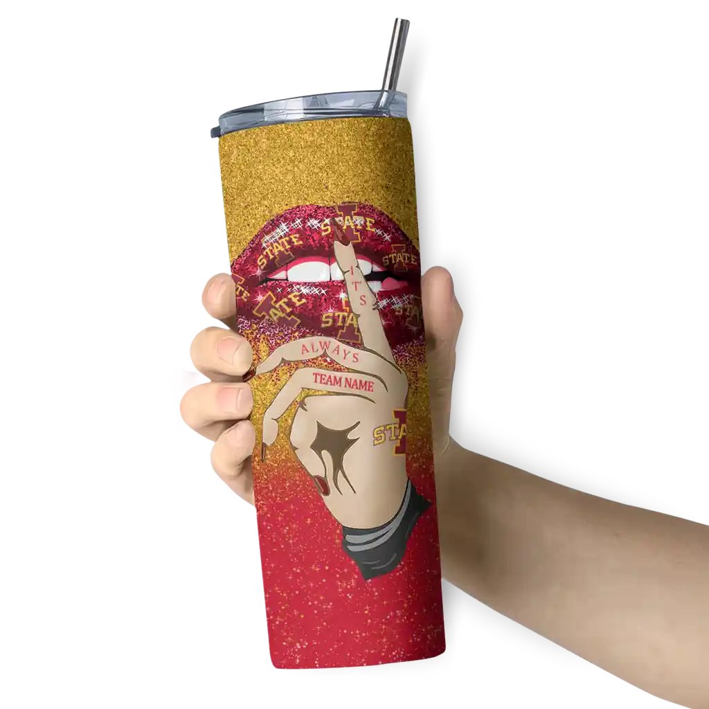 custom-iowa-state-cyclones-sparkle-lips-red-skinny-tumbler-premium-grade.webp