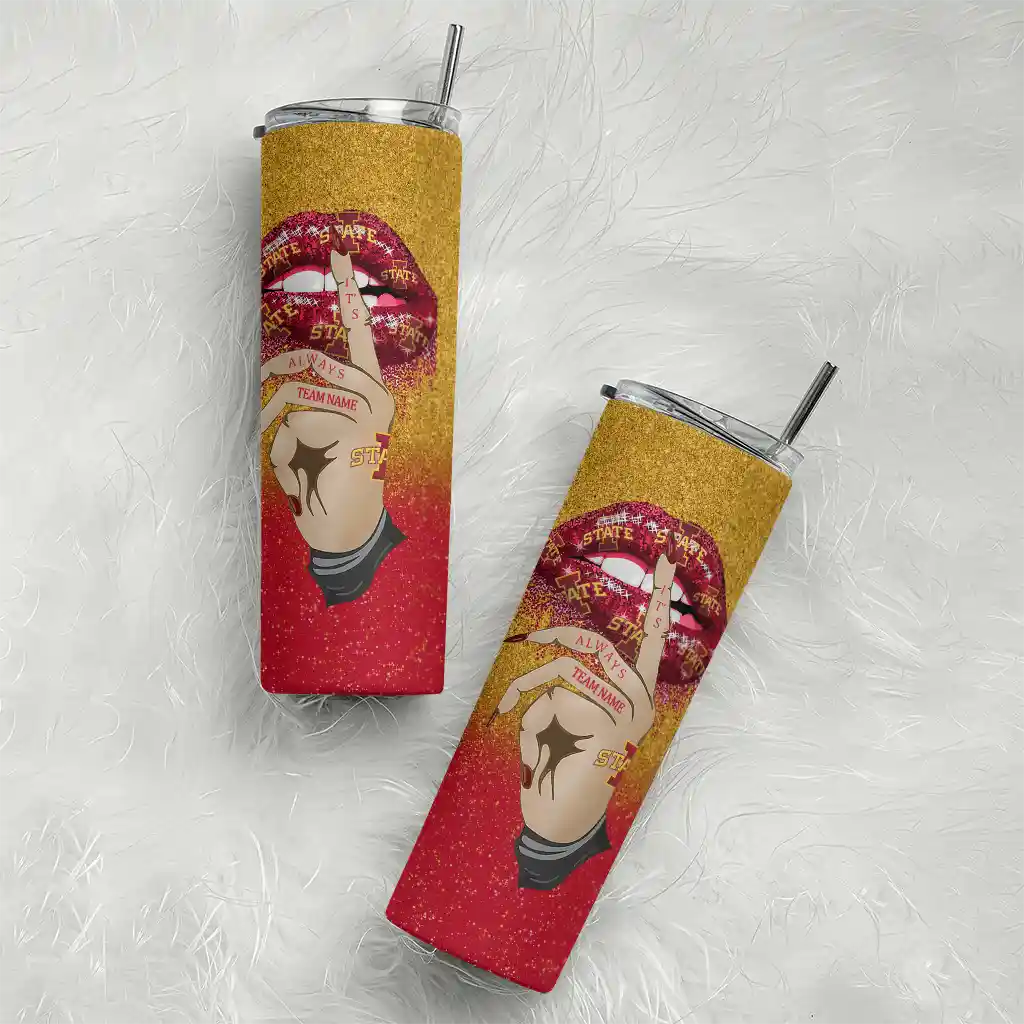 custom-iowa-state-cyclones-sparkle-lips-red-skinny-tumbler-top-rated.webp