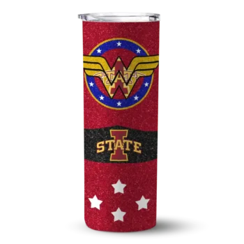 Custom Iowa State Cyclones Star Cluster Red Skinny Tumbler