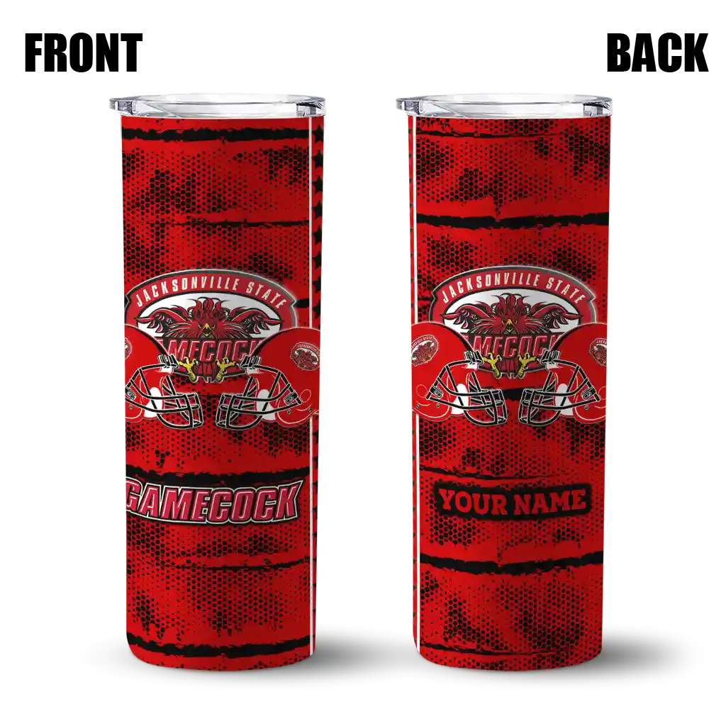custom-jacksonville-state-gamecocks-chevron-patch-red-skinny-tumbler-fashion-forward.webp