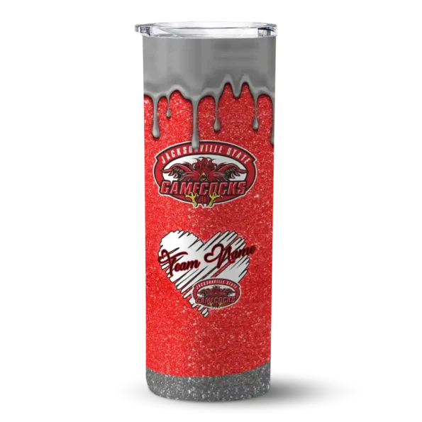 custom jacksonville state gamecocks pixel fade red skinny tumbler best selling