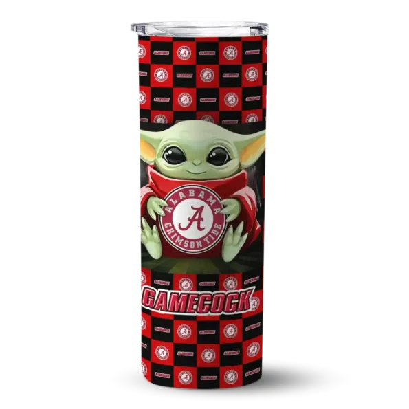custom jacksonville state gamecocks yoda cozy red black skinny tumbler best selling