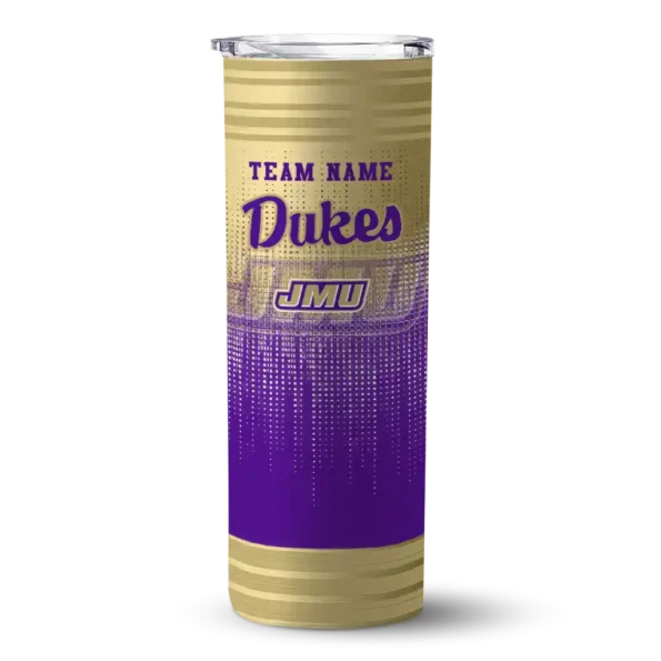 custom james madison dukes swirl texture purple skinny tumbler best selling