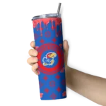 custom-kansas-jayhawks-camo-streak-blue-skinny-tumbler-best-selling.webp