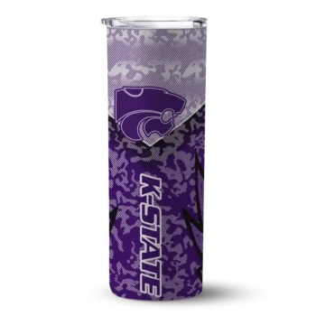 Kansas State Wildcats Tumber - Custom Spiral Burst Print Skinny Purple