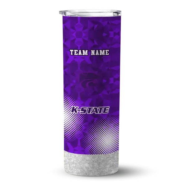 custom kansas state wildcats starburst tiles purple skinny tumbler best selling