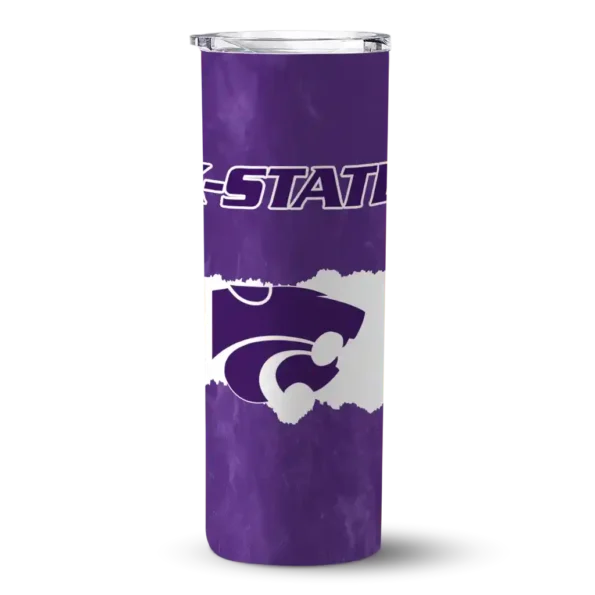 custom kansas state wildcats torn band purple white skinny tumbler best selling